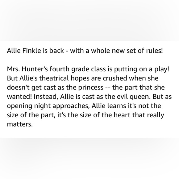 Allie Finkel’s rules for girls: stage fright by Meg Cabot - Picture 2 of 4